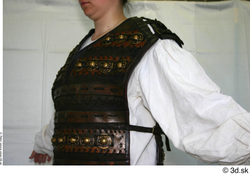 Upper Body Woman White Historical Vest Costume photo references